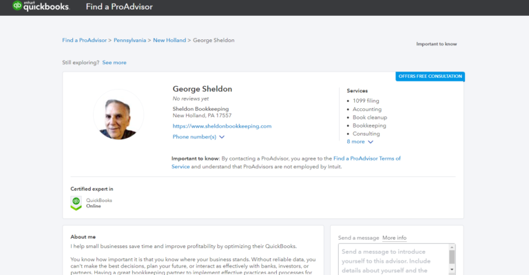 Updated Certified QuickBooks ProAdvisor Listing