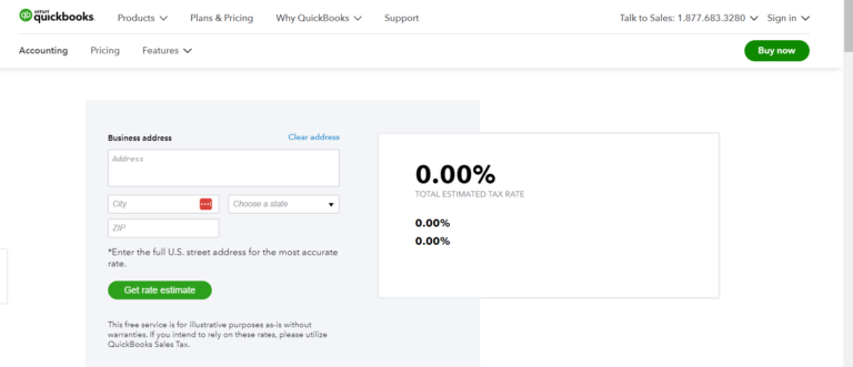 QuickBooks Sales Tax Calculator