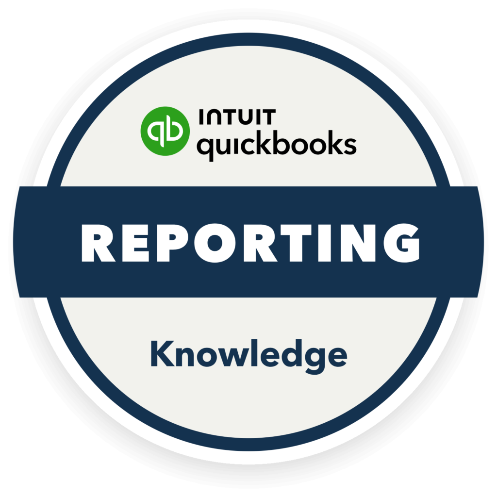 QuickBooks Reporting Knowledge Badge