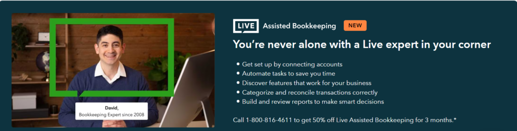 QuickBooks Live Assisted Bookkeeping