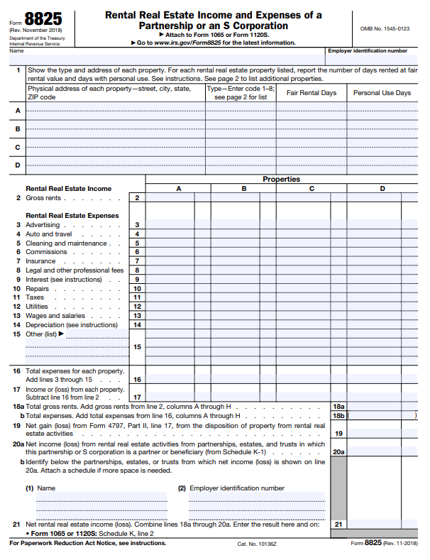 IRS Form 8825, used by partnerships and S corporations to report rental real estate income and expenses, ensuring accurate tax filings for property investors.
